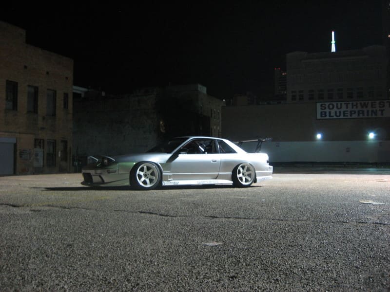 1989 Nissan S13 with 17x9 Rays Engineering Volk Racing TE37 wheels