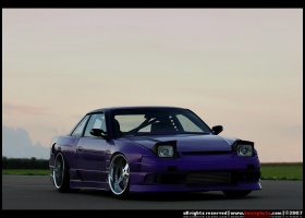 1989 Nissan S13 with 18x10 Work Wheels Equip wheels