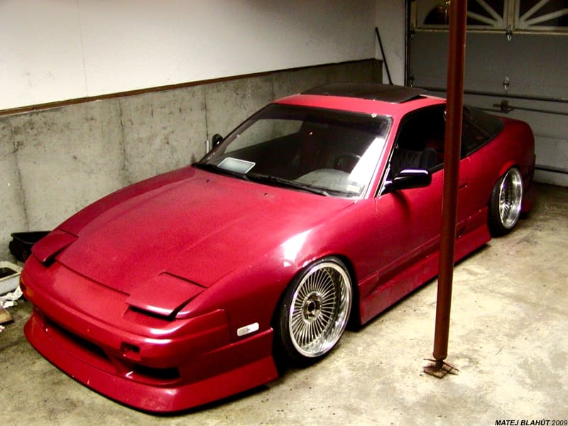 1993 Nissan S13 with 18x9 Work Wheels Emitz wheels