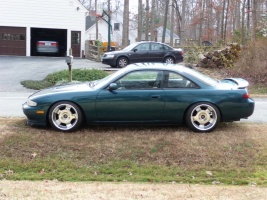 1996 Nissan S14 with 17x10.5 SSR Adrenaline Dish wheels