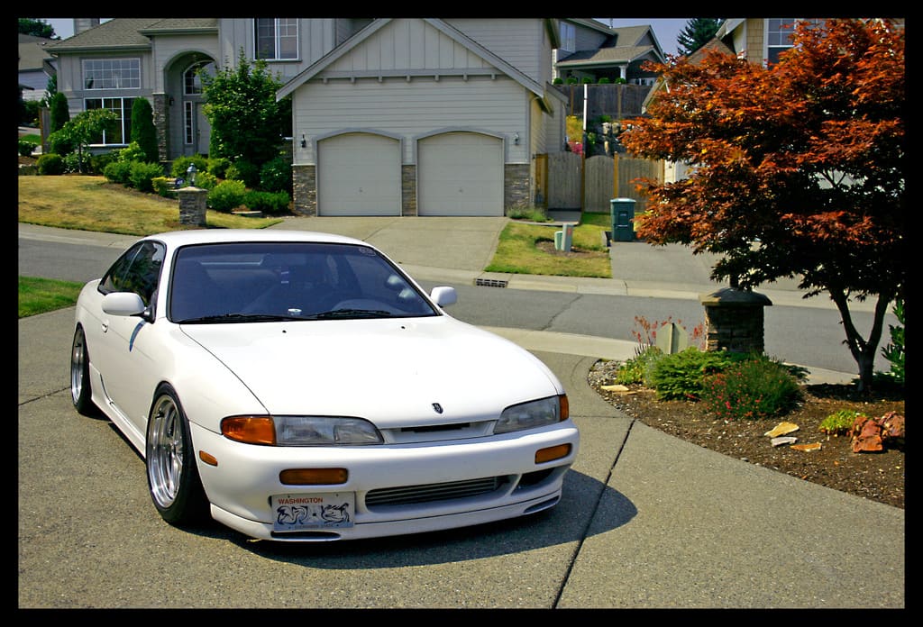 1995 Nissan S14 with 17x9 Hot Wheels Sixty-Eight wheels