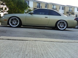 1995 Nissan S14 with 18x9.5 Enkei RPF1 wheels