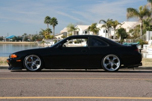 1995 Nissan S14 with 18x9 Work Wheels VS-KF wheels