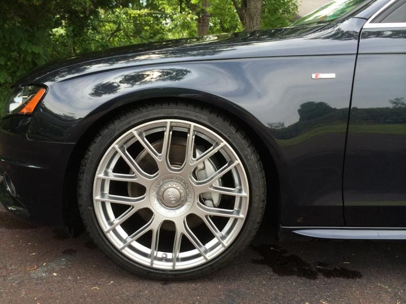 2012 Audi A4 with 19x8.5 Team Dynamics Imola wheels