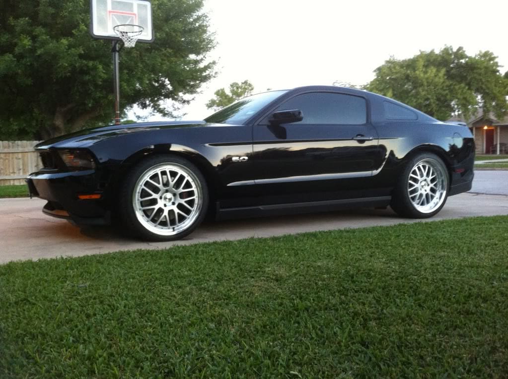 2012 Ford Mustang with 20x8.5 TSW Valencia wheels