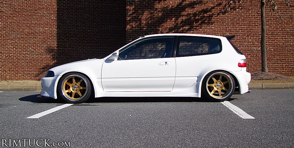 1993 Honda Civic with 17x8 JLine 7RL2 wheels