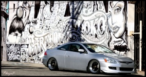 2003 Honda Accord with 18x8 Work Wheels Meister wheels