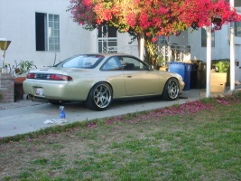 1995 Nissan S14 with 18x9 Rays Engineering Gram Lights 57S-Pro wheels