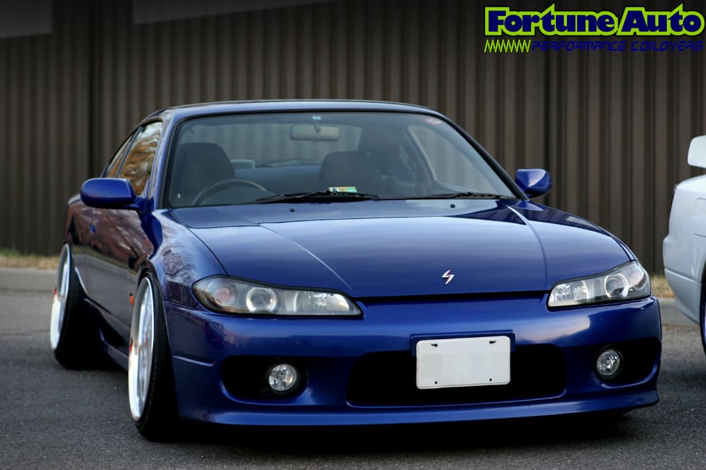 2001 Nissan S15 with 18x9 Work Wheels Euroline SL wheels