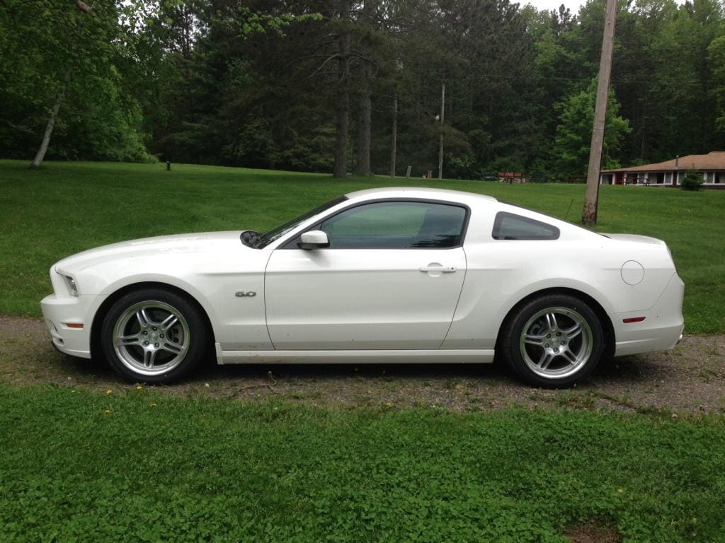 2012 Ford Mustang with 18x9.5 Steeda Q1S wheels