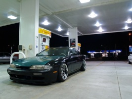 1995 Nissan S14 with 17x9.5 Work Wheels VS-KF wheels