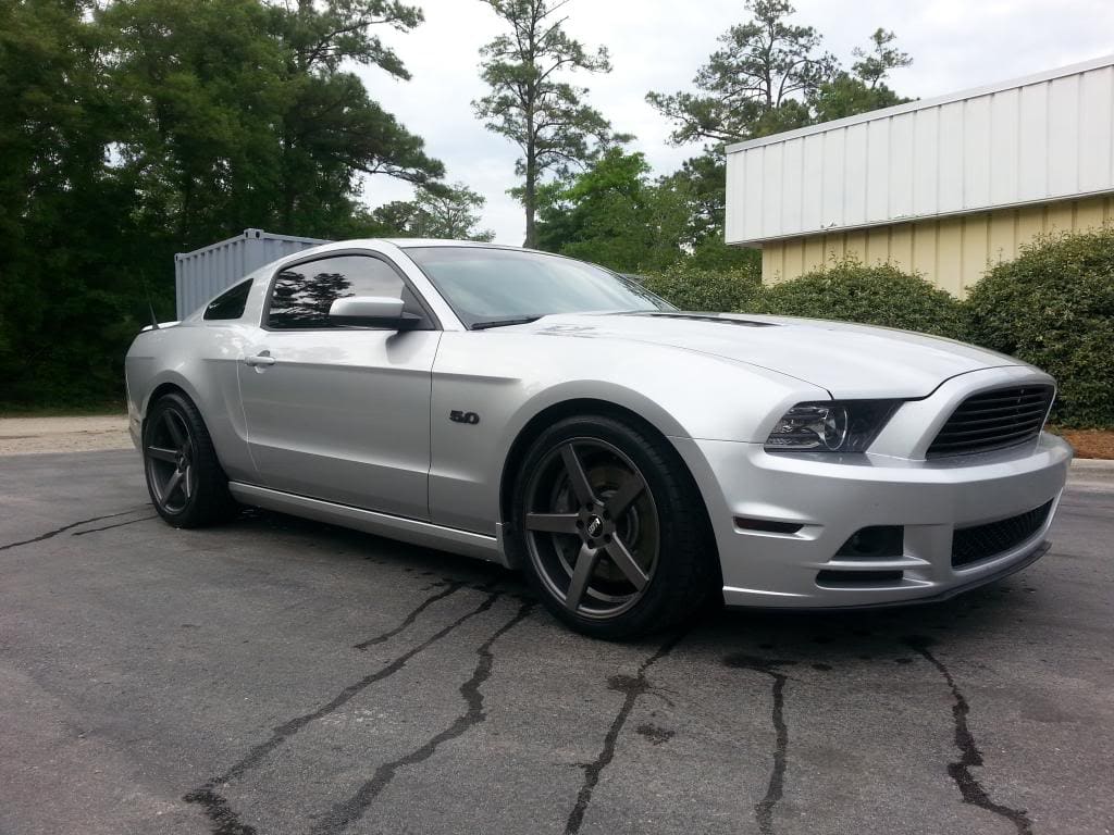 2011 Ford Mustang with 19x8.5 STR 607 wheels