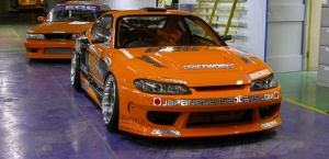 1999 Nissan S15 with 19x10 Bersaglio Spoke wheels