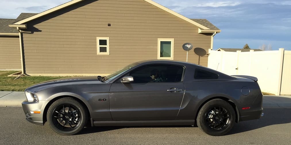 2011 Ford Mustang with 18x8 Enkei PF01 wheels