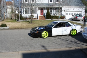 1992 Nissan S13 with 17x9 Gram Lights 57d wheels