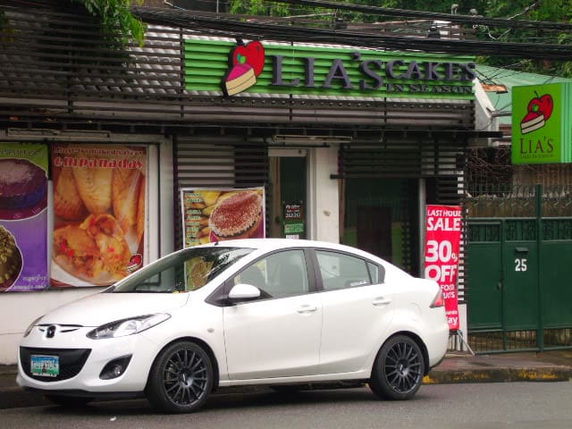 2012 Mazda Mazda2 with 17x7.5 Rota Tuner wheels