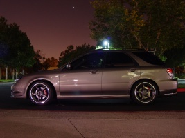 2006 Subaru Impreza WRX with 18x7.5 Rays Engineering G-games 77W Vaio wheels