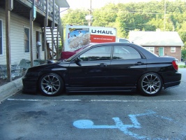 2003 Subaru Impreza WRX with 18x9 Rota G-Force wheels