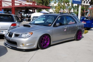 2006 Subaru Impreza WRX with 17x9 Work Wheels Emotion CRKai wheels