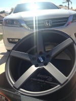 2013 Honda Accord with 19x10 STR 607 wheels