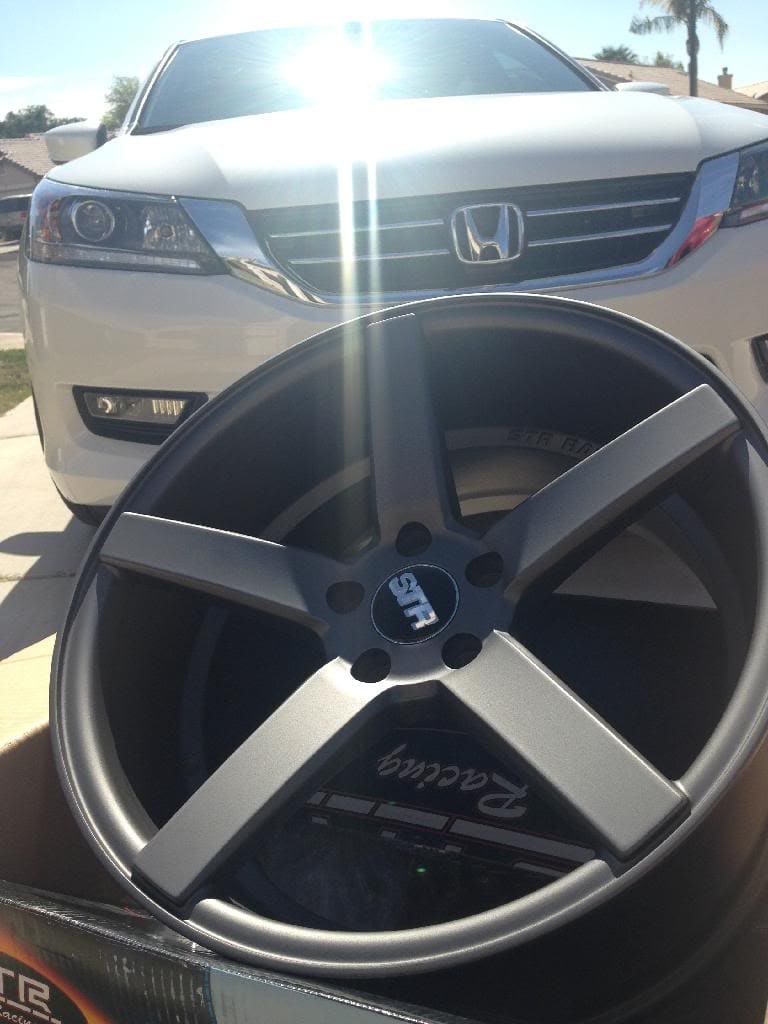 2013 Honda Accord with 19x10 STR 607 wheels