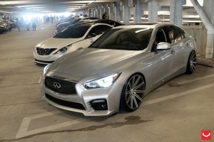 2014 Infiniti Q50 with 20x10.5 Vossen CV4s wheels
