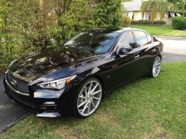 2014 Infiniti Q50 with 20x9 Vossen CVT's wheels