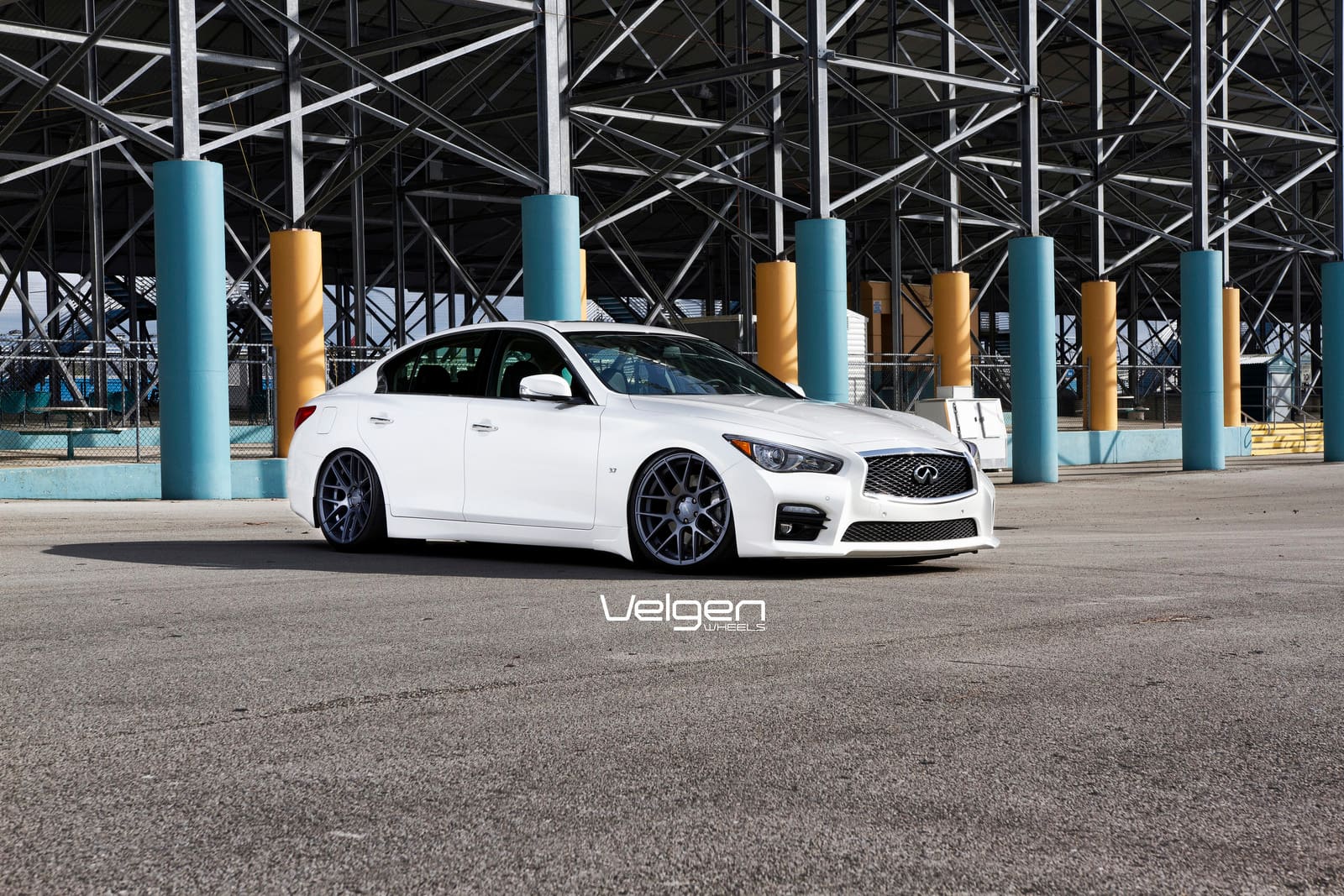 2014 Infiniti Q50 with 20x9 Velgen VMB7 wheels