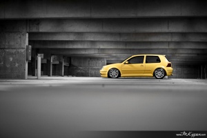 2003 Volkswagen Golf with 18x8.5 Image Billet 71 wheels
