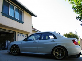 2007 Subaru Impreza WRX STi with 18x10 Advan RGII wheels