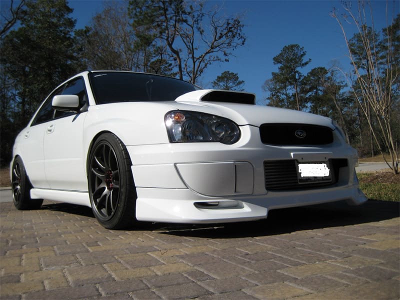 2004 Subaru Impreza WRX with 18x9.5 Work Wheels Emotion CRKai wheels