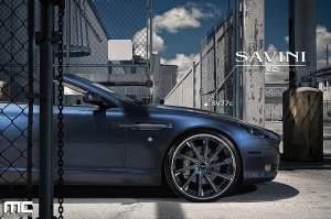 2014 Aston Martin DB9 with 20x9 Savini SV-37 wheels