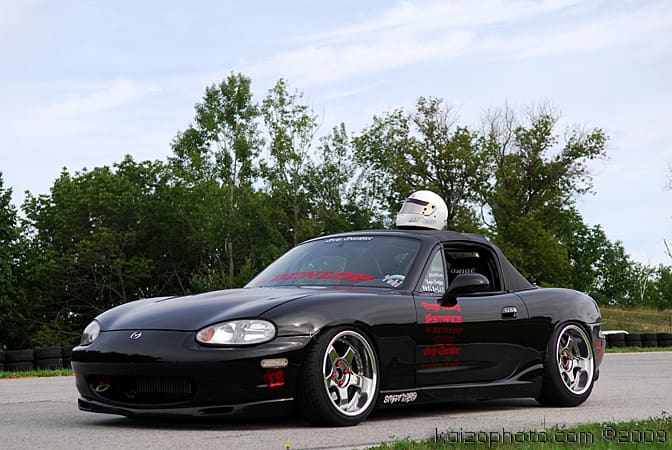 1999 Mazda MX-5 Miata with 16x8 SSR SP1-R wheels