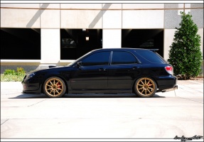 2006 Subaru Impreza WRX with 18x7.5 Rota Tarmac II wheels