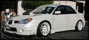 2007 Subaru Impreza WRX with 17x9 Rota Torque-R wheels