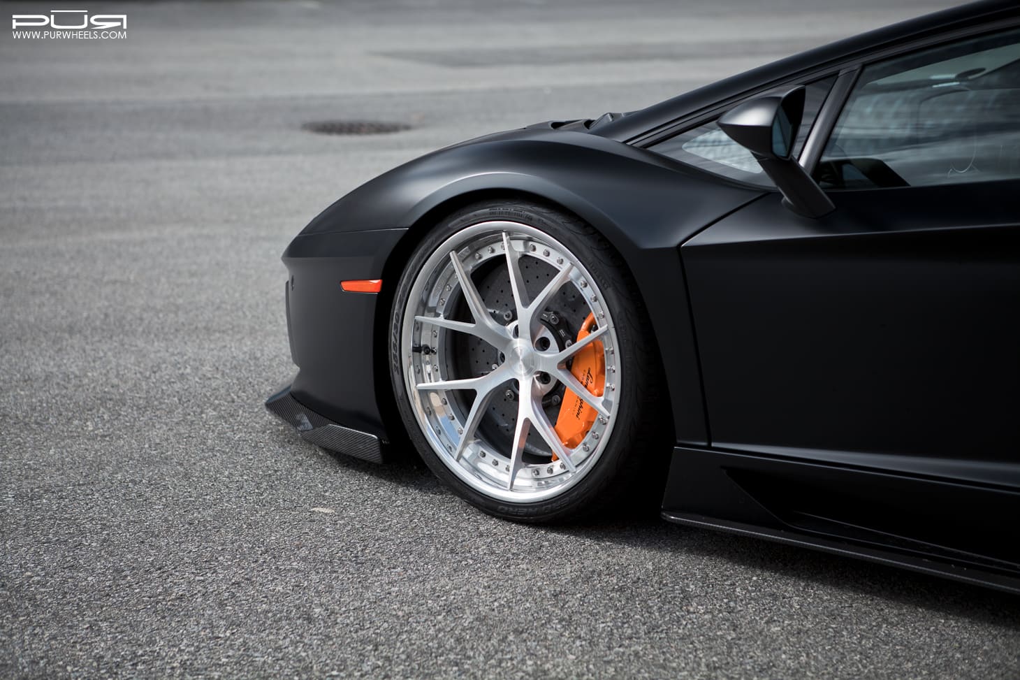 2014 Lamborghini Aventador with 20x9 PUR LX04 wheels