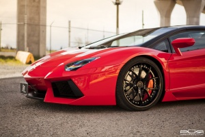 2014 Lamborghini Aventador with 20x9 PUR LX04 wheels