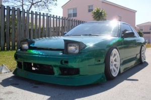 1992 Nissan S13 with 17x9.5 MB Battle wheels