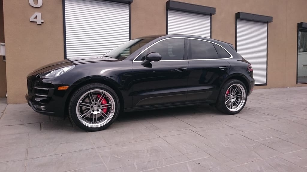 2015 Porsche Macan with 21x9.5 Work GR202 wheels