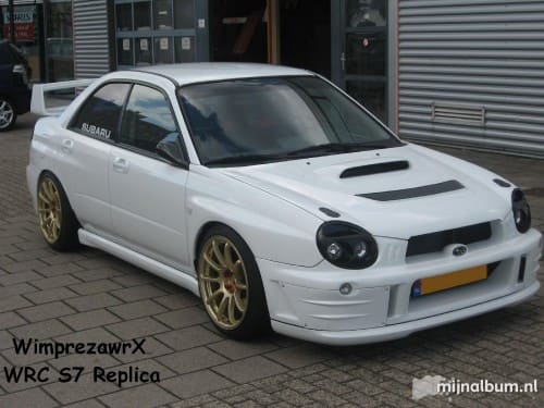 2001 Subaru Impreza WRX with 18x9 Rota G-Force wheels