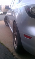 2009 Mazda MAZDASPEED3 with 18x8.5 5Zigen Fn01r-C wheels