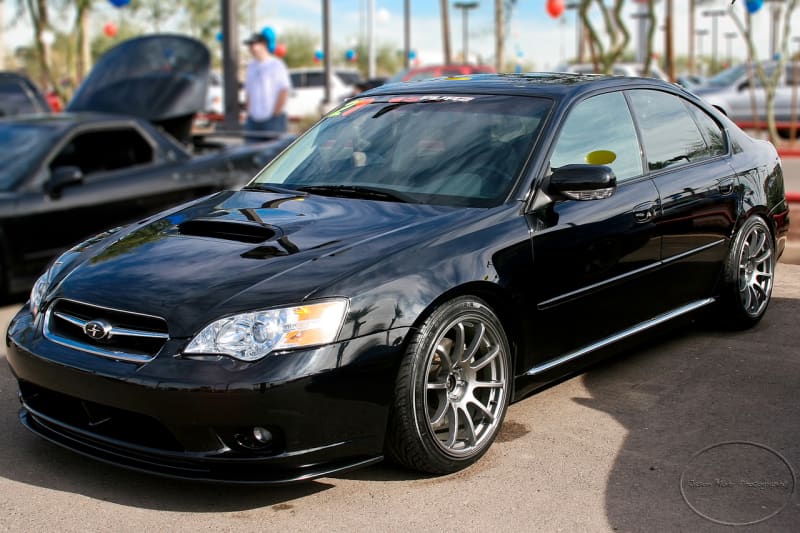 2006 Subaru Legacy with 18x9 Rota G-Force wheels