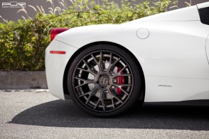 2014 Ferrari 458 Spider with 21x9 PUR LX02.V2 wheels