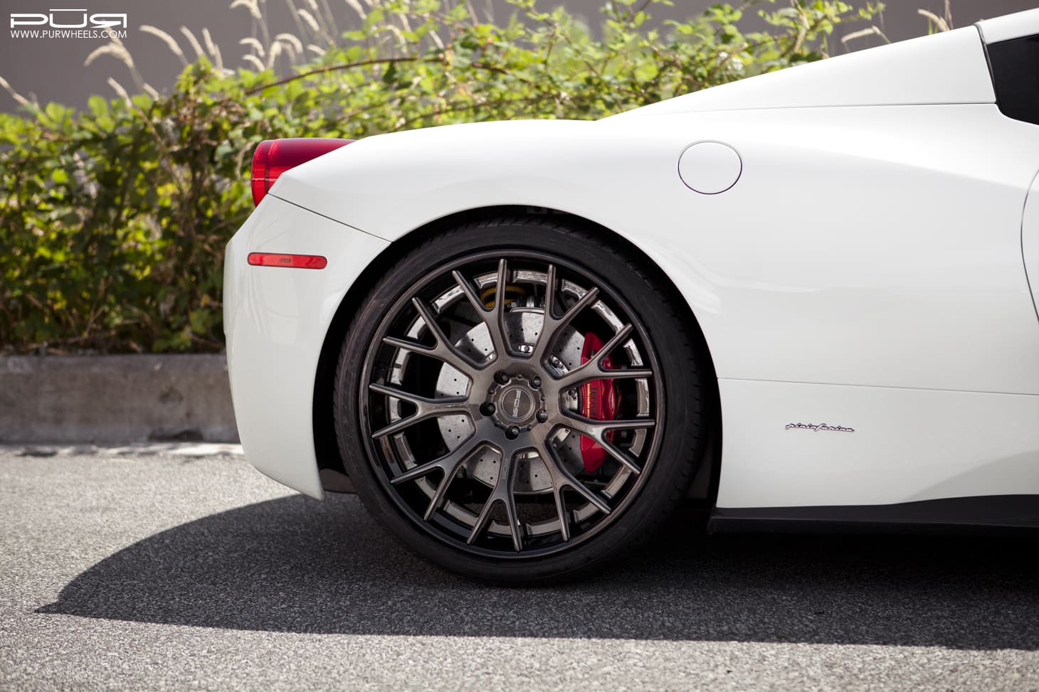 2014 Ferrari 458 Spider with 21x9 PUR LX02.V2 wheels