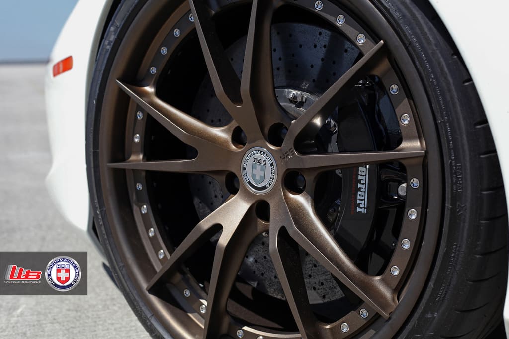 2013 Ferrari 458 Italia with 21x9 HRE S104 wheels