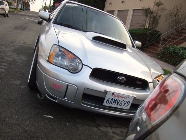 2004 Subaru Impreza WRX STi with 18x8.5 SSR GT2 wheels