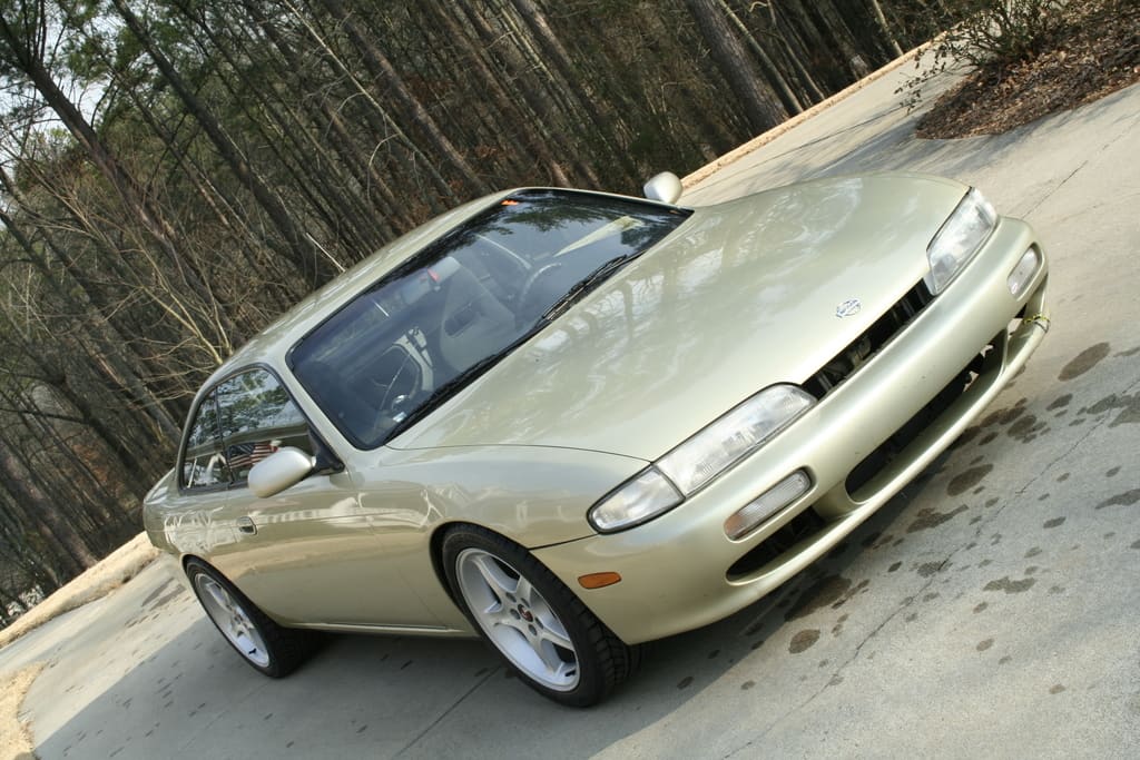 1995 Nissan S14 with 17x9 Ford Mustang Cobra R wheels