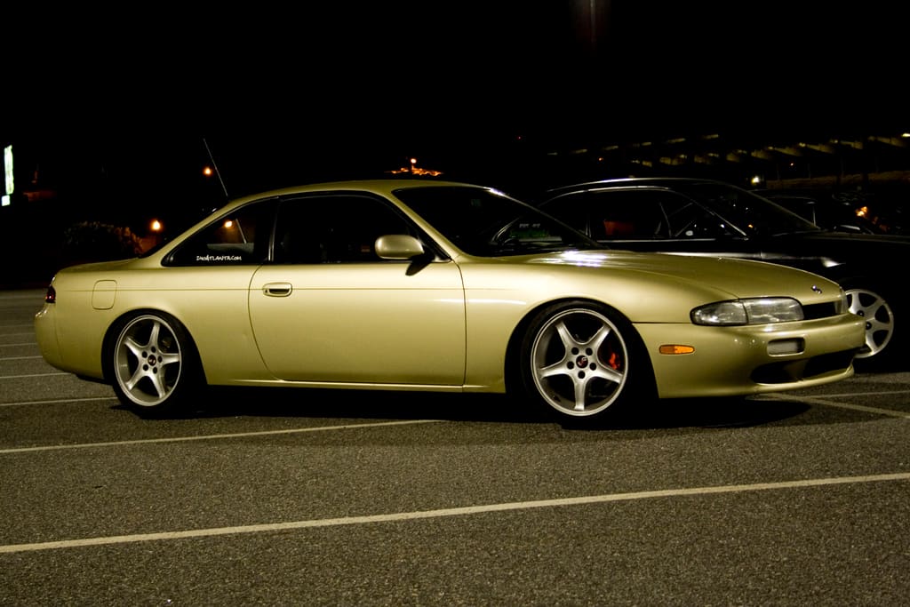 1995 Nissan S14 with 17x9 Ford Mustang Cobra R wheels