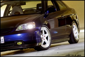2002 Honda Civic with 17x7 DAMD Loversoul wheels