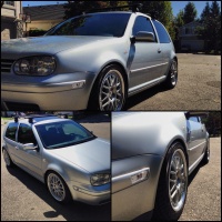 2004 Volkswagen Golf with 18x8 wheels